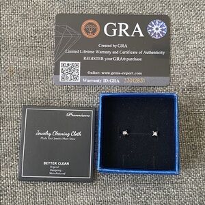 Elegant Black Moissanite Sterling Silver Stud Earrings